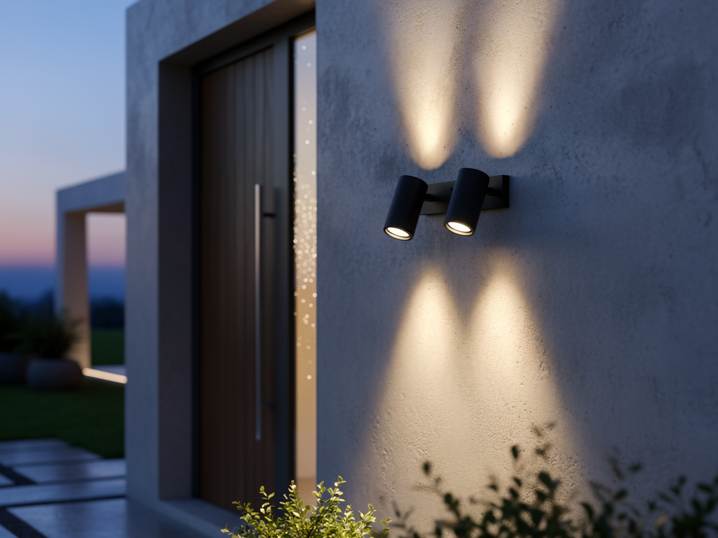 TwinBeam Dual-Head Outdoor Wall Light 1