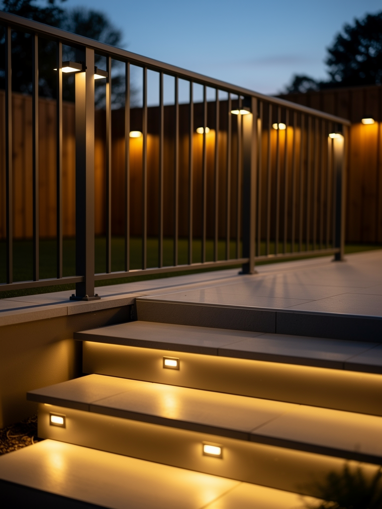 Solar Glow Fence Railing Stair Lights 1