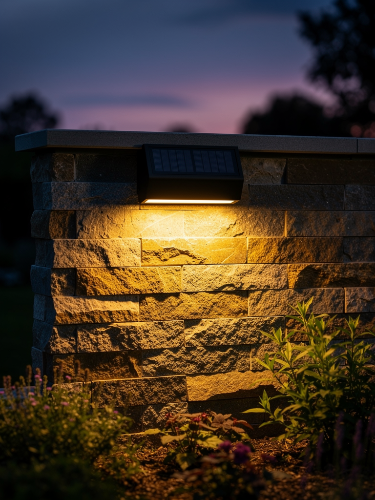 Solar LED Wall Wash Warm White 1