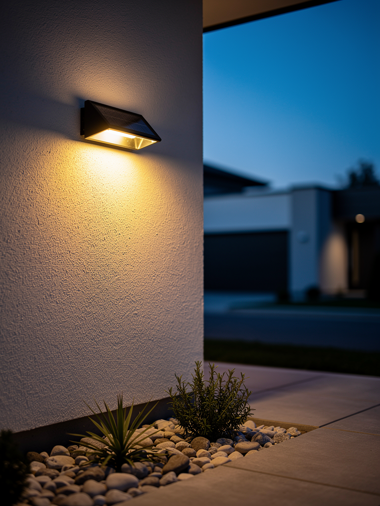 100 LED IP65 Solar Porch Wall 1